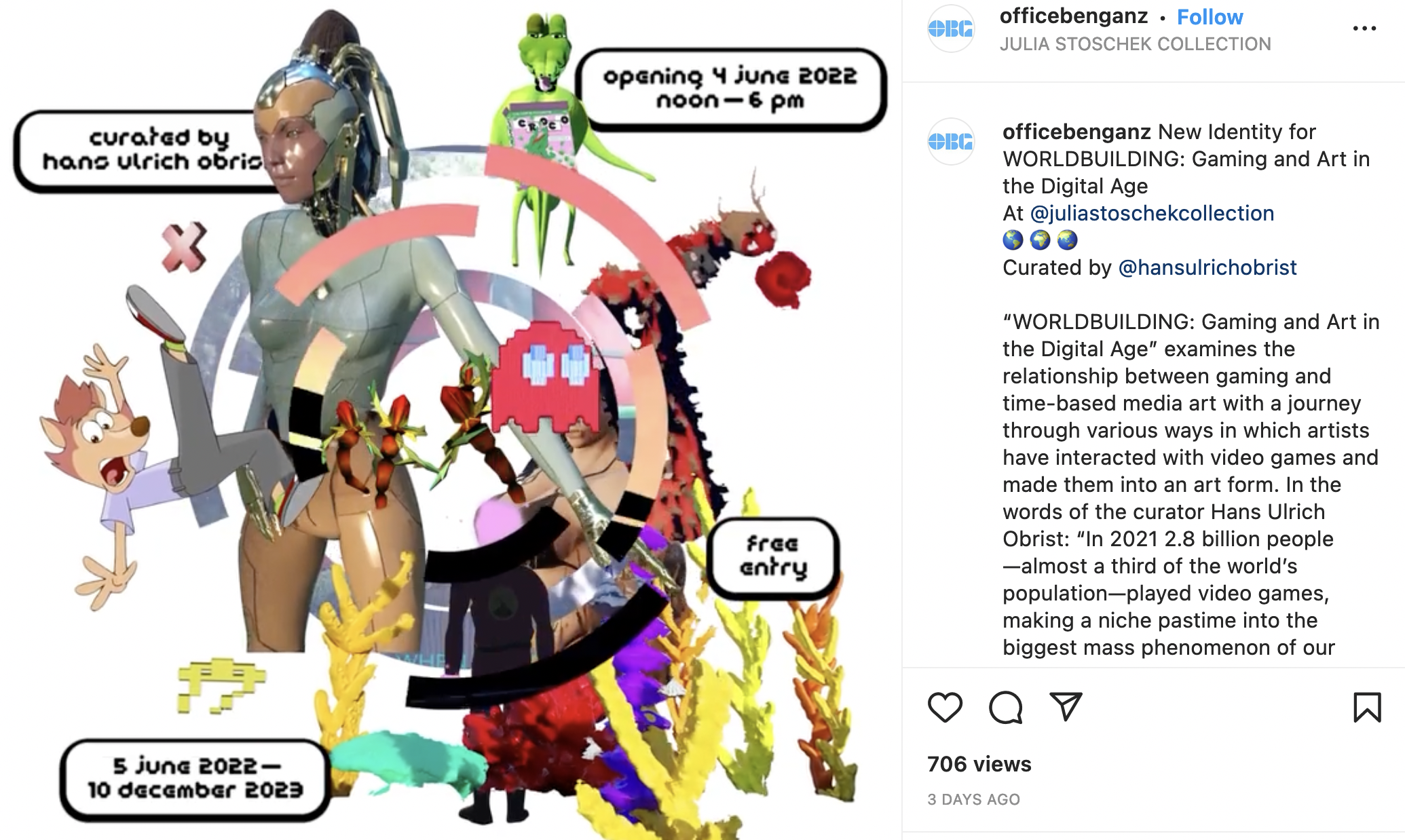Ed’s Fox Persona, Lucifer, featured in the instagram post for New Identity for WORLDBUILDING: Gaming and Art in the Digital Age. Julia Stoschek Collection, curated by Hans Ulrich Obrist.
